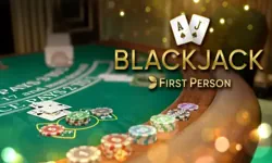 First Person Blackjack table by Evolution